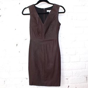 Robert Rodriguez Oxblood Leather Dress
